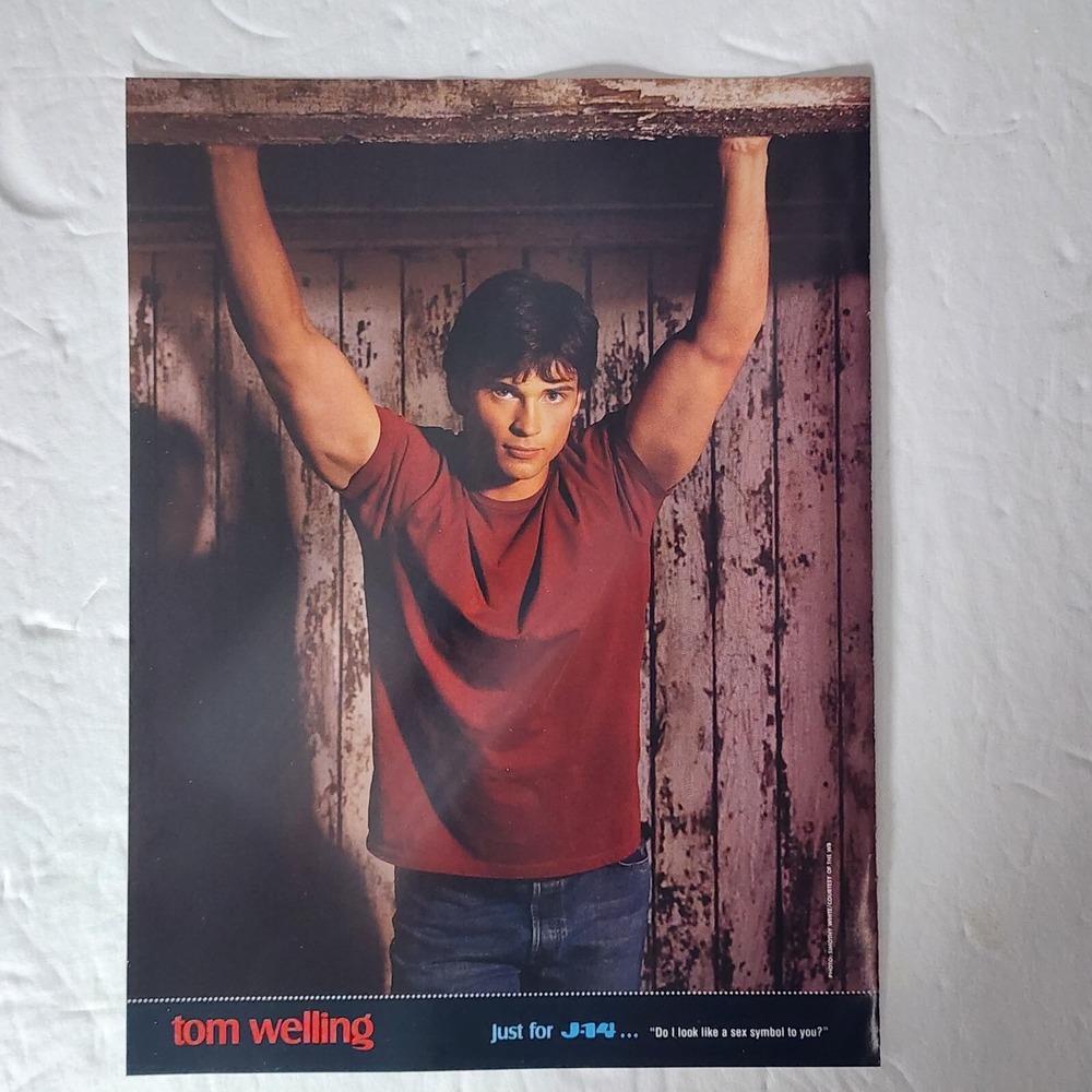 Tom Welling Christina Aguilera double-sided vintage 2005 pinup clipping 8x10.5